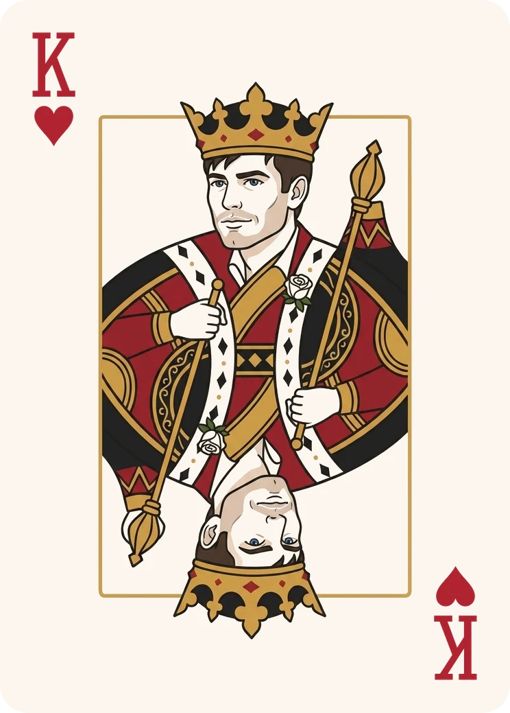 K♥ im Stil Gilded